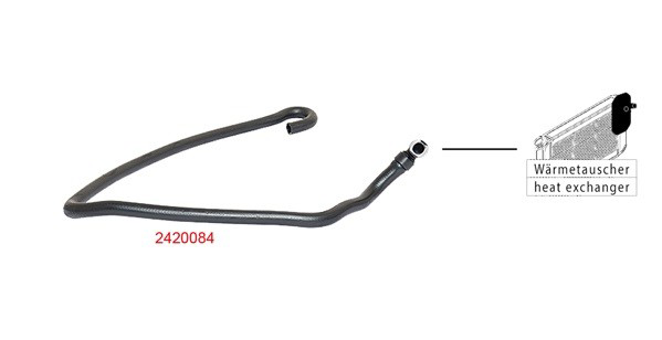  Mangueira (cano derivado) do sistema de esfriamento Ford Transit IV сaixa (E) (1994 - 2000) IV