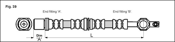  Mangueira do freio dianteira Toyota Corolla FX hatchback (E8B) (1984 - 1988) FX