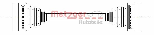 Semieixo traseiro para Volkswagen Transporter T3 25, 253, 255