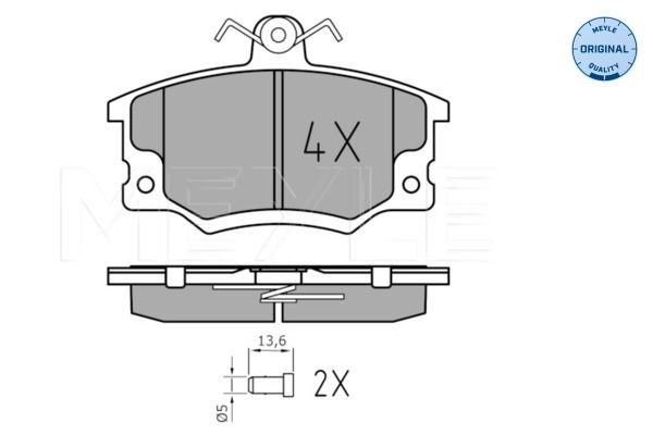 Sapatas do freio dianteiras de disco Fiat Uno  146A