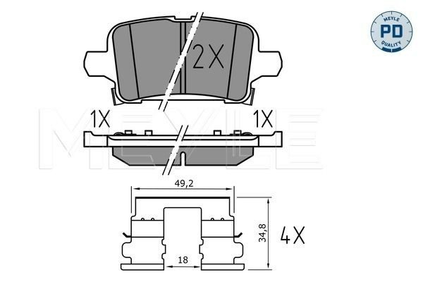  Sapatas do freio traseiras de disco Opel Astra K carrinha (2015 - 2022) K