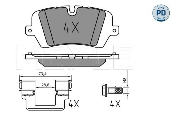 Sapatas do freio traseiras de disco Land Rover Range Rover SPORT II L494