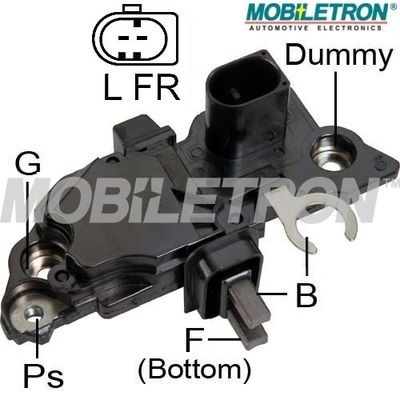 VRB254 Mobiletron Relê-regulador do gerador (relê de carregamento)