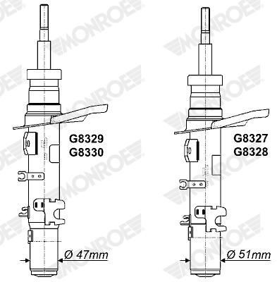 9678117480 Peugeot/Citroen Amortecedor dianteiro esquerdo