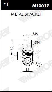 Compre 2015AB2D Polcar Amortecedor de tampa de porta-malas (de 3ª/5ª porta traseira)