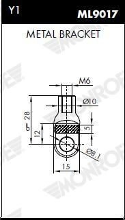 Amortecedor da capota Audi 80 B3 89, 89Q, 8A