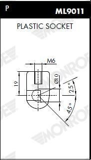 Amortecedor da capota ML5739 Monroe