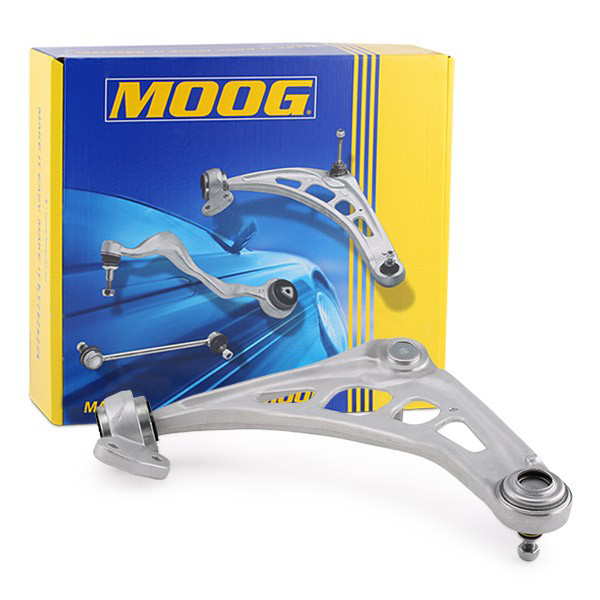 BMWP4738 Moog Braço oscilante inferior esquerdo de suspensão dianteira