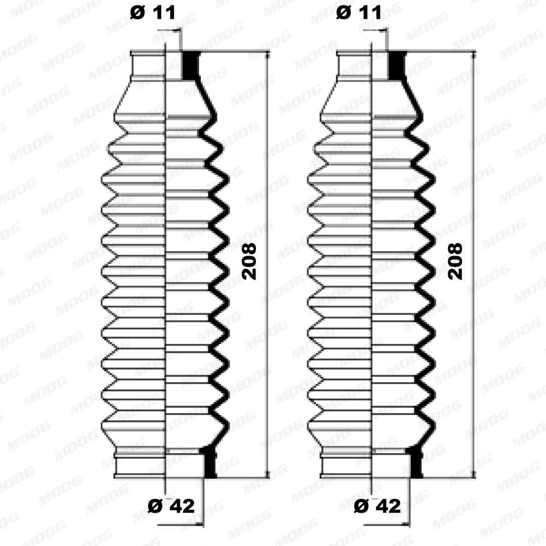 Compre Bota de proteção do mecanismo de direção (de cremalheira) Skoda Felicia 1
