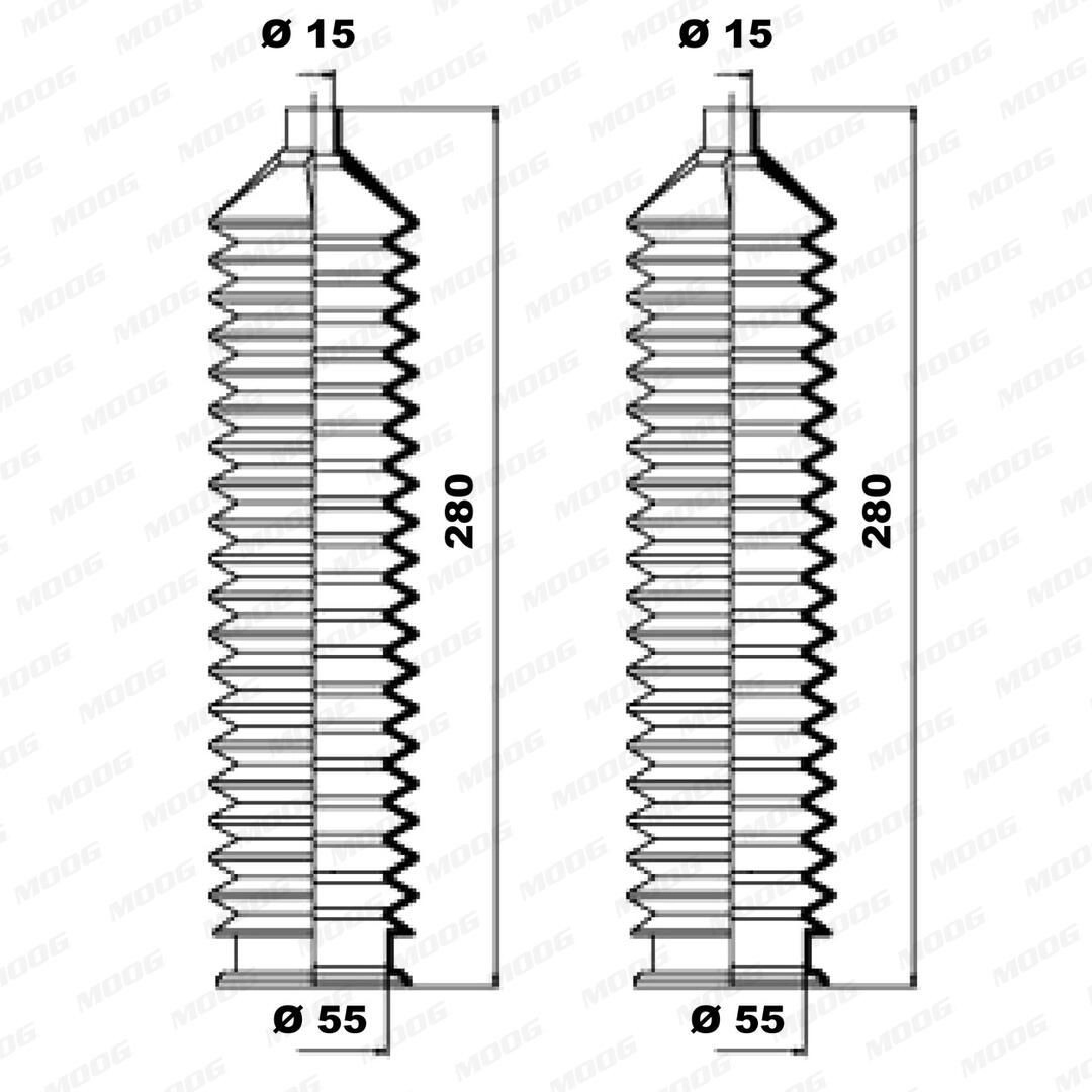 Compre Bota de proteção do mecanismo de direção (de cremalheira) Ford Escort 3