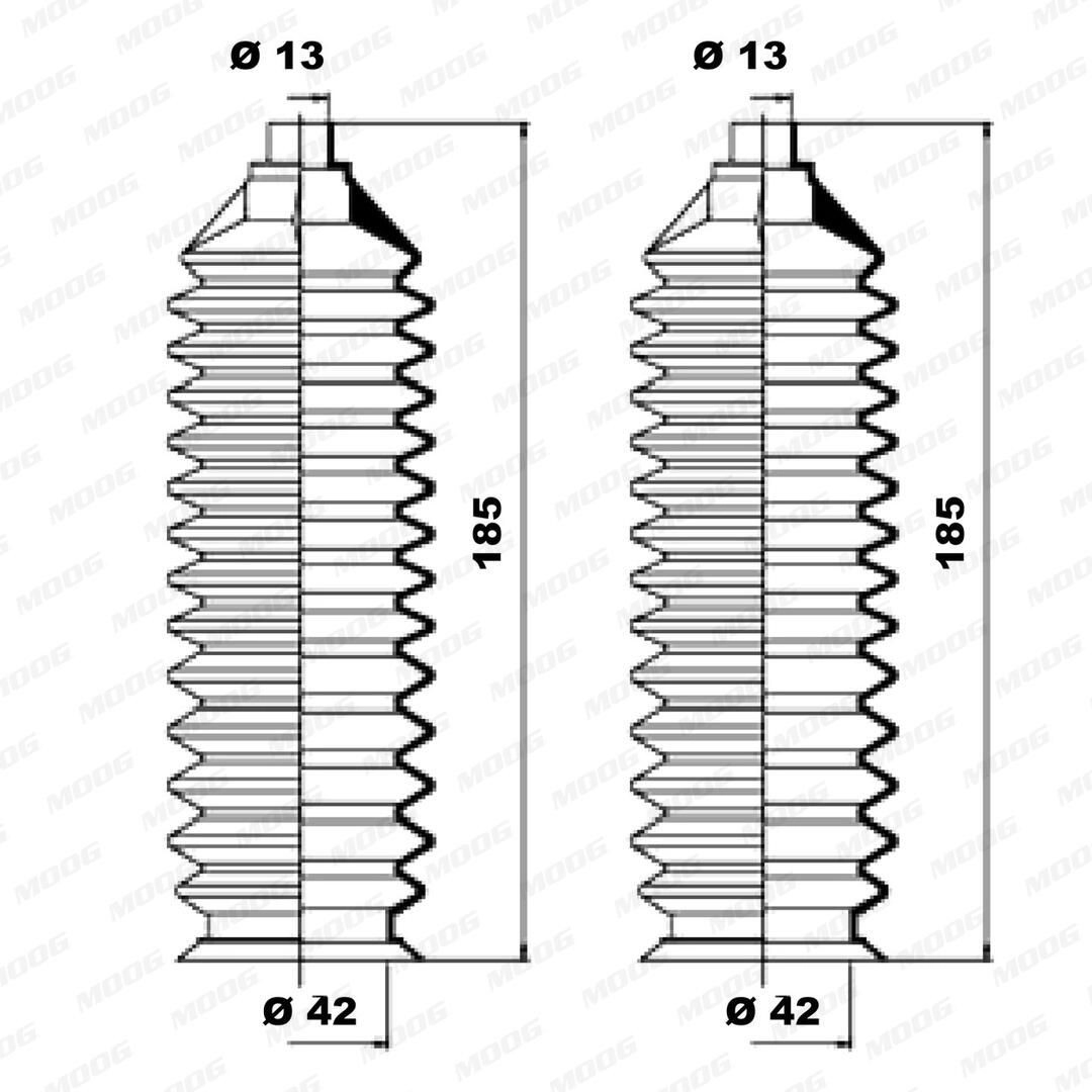 Compre Bota de proteção do mecanismo de direção (de cremalheira) Mazda 323 