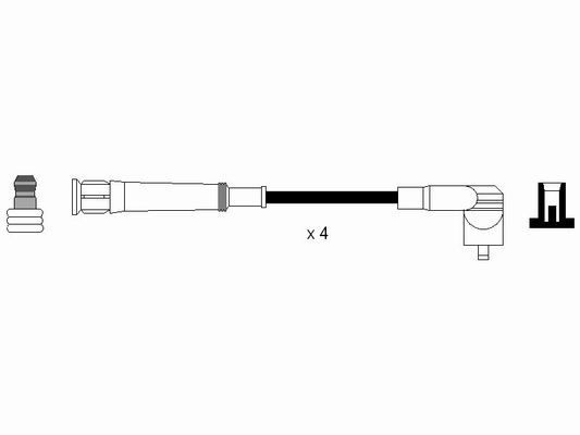 Fios de alta voltagem, kit 0643 NGK