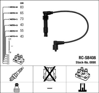Fios de alta voltagem, kit NGK 898 preço, a partir de 63,80 USD