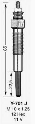 1566 NGK Vela de incandescência