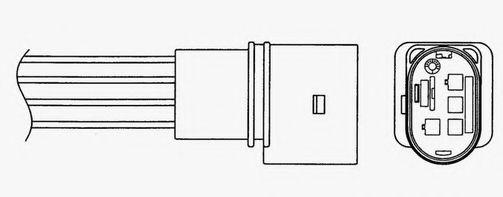 1829 NGK Sonda lambda, sensor de oxigênio até o catalisador