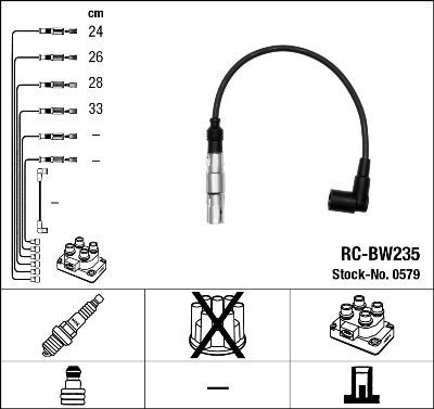 Fios de alta voltagem, kit BMW 3  E46