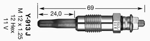 88900728 Chrysler Vela de incandescência
