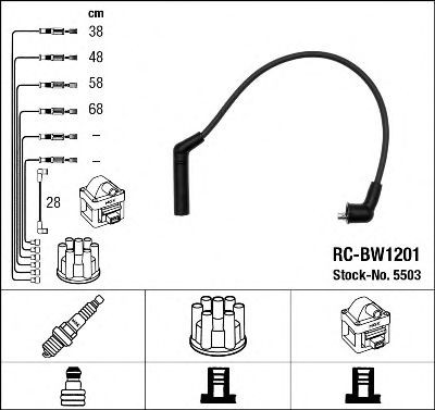 8088 Sentech Fios de alta voltagem, kit