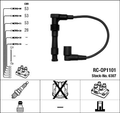 Compre Fios de alta voltagem, kit Opel Astra 