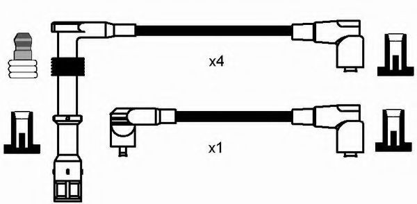 Compre 7709 NGK Fios de alta voltagem, kit
