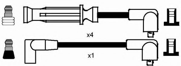 Compre 8267 NGK Fios de alta voltagem, kit