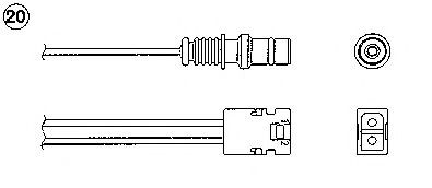 91071 NGK Sonda lambda, sensor de oxigênio até o catalisador