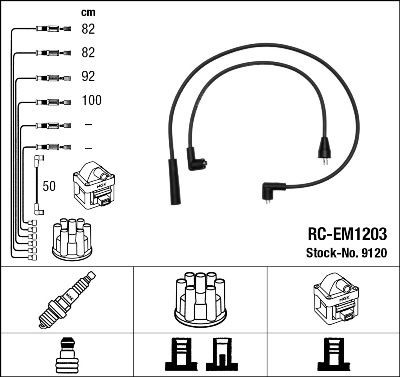 Fios de alta voltagem, kit NGK 9120 preço, a partir de 89,65 USD