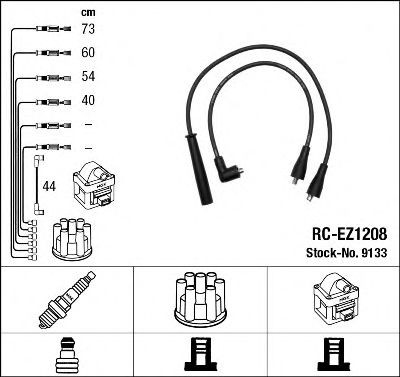 Fios de alta voltagem, kit NGK 9133 preço, a partir de 43,73 USD