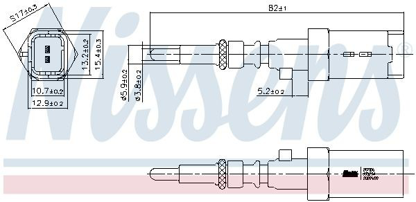  Sensor de temperatura do fluido de esfriamento Citroen Berlingo сaixa (K9) (2018 - 2026) 
