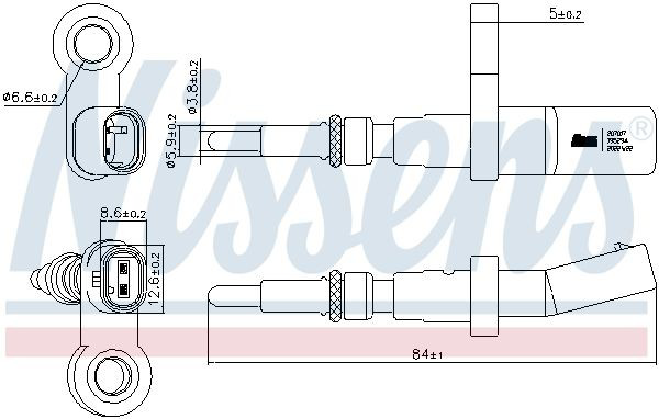 207017 Nissens Sensor de temperatura do fluido de esfriamento