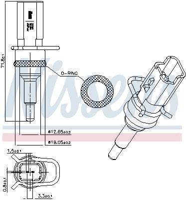 207018 Nissens Sensor de temperatura do fluido de esfriamento