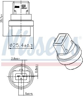 207032 Nissens Sensor de temperatura do fluido de esfriamento