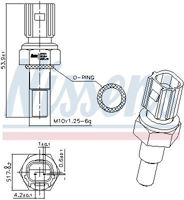 Sensor de temperatura do fluido de esfriamento (de ativação de ventilador do radiador) Nissens 207071 preço, a partir de 11,97 USD