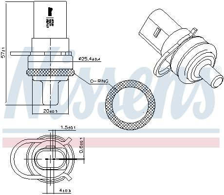 Sensor de temperatura do fluido de esfriamento Nissens 207082 preço, a partir de 14,92 USD