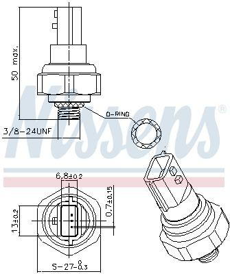 301038 Nissens Sensor de pressão absoluta de aparelho de ar condicionado