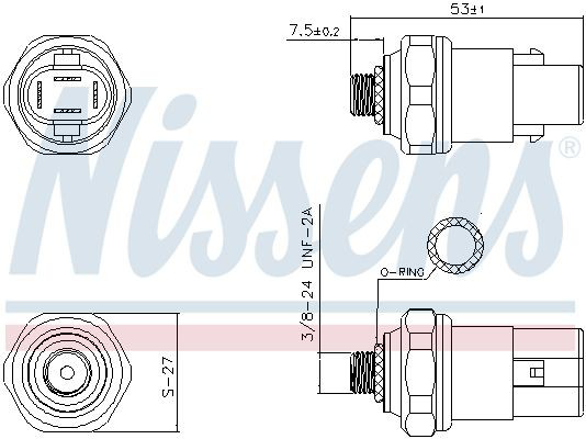 301043 Nissens Sensor de pressão absoluta de aparelho de ar condicionado