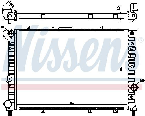 Radiador de esfriamento de motor Nissens 60044