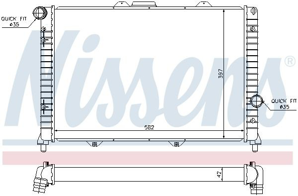 60056 Nissens Radiador de esfriamento de motor