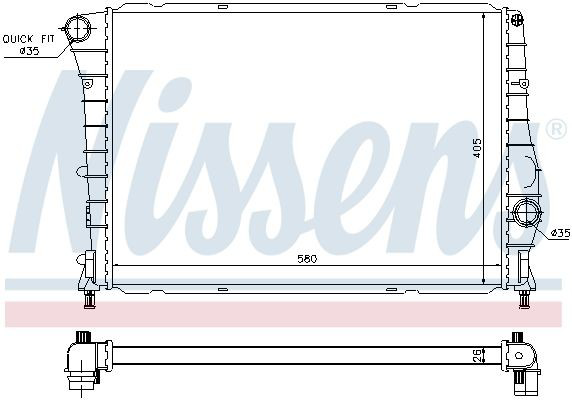 Radiador de esfriamento de motor Nissens 60059 preço, a partir de 101,76 USD