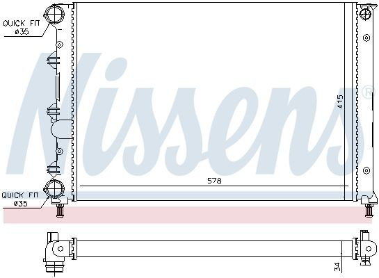 60071 Nissens Radiador de esfriamento de motor