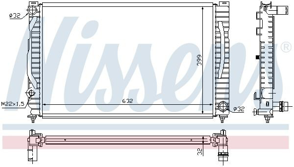 60496 Nissens Radiador de esfriamento de motor