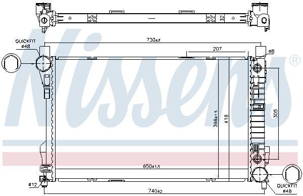 606015 Nissens Radiador de esfriamento de motor