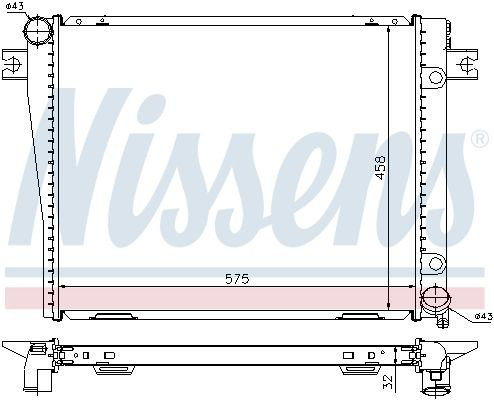 Radiador de esfriamento de motor Nissens 60602A