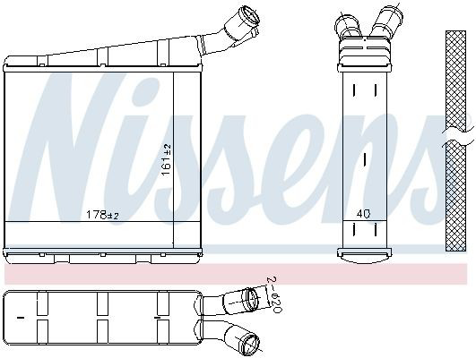 Radiador de esfriamento de motor adicional Nissens 606334 preço, a partir de 173,71 USD