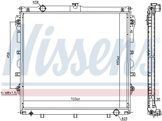 606523 Nissens Radiador de esfriamento de motor