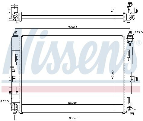 606528 Nissens Radiador de esfriamento de motor