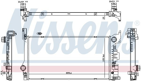 606565 Nissens Radiador de esfriamento de motor