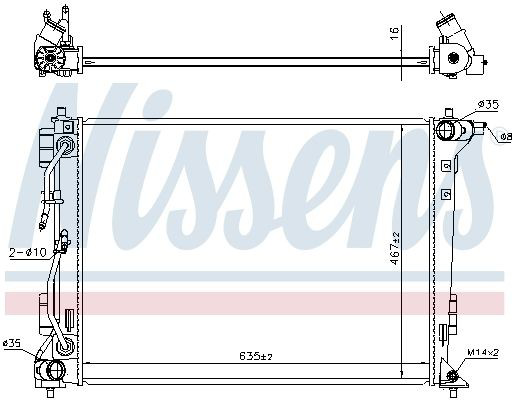 606604 Nissens Radiador de esfriamento de motor