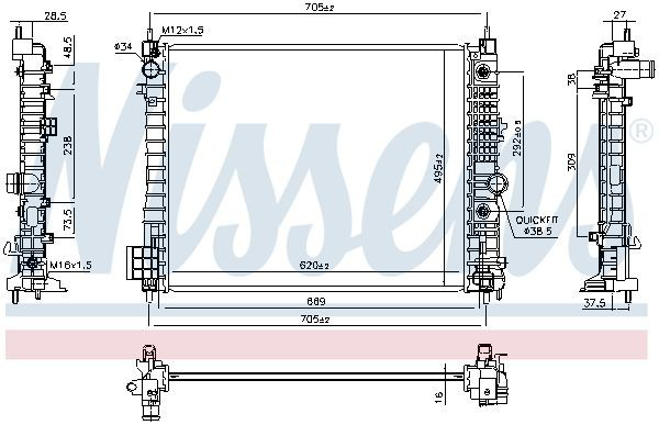 Compre 1300366 General Motors Radiador de esfriamento de motor