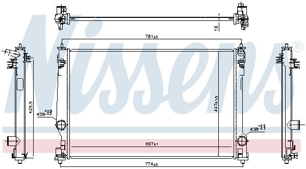 606786 Nissens Radiador de esfriamento de motor